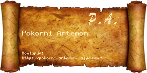 Pokorni Artemon névjegykártya